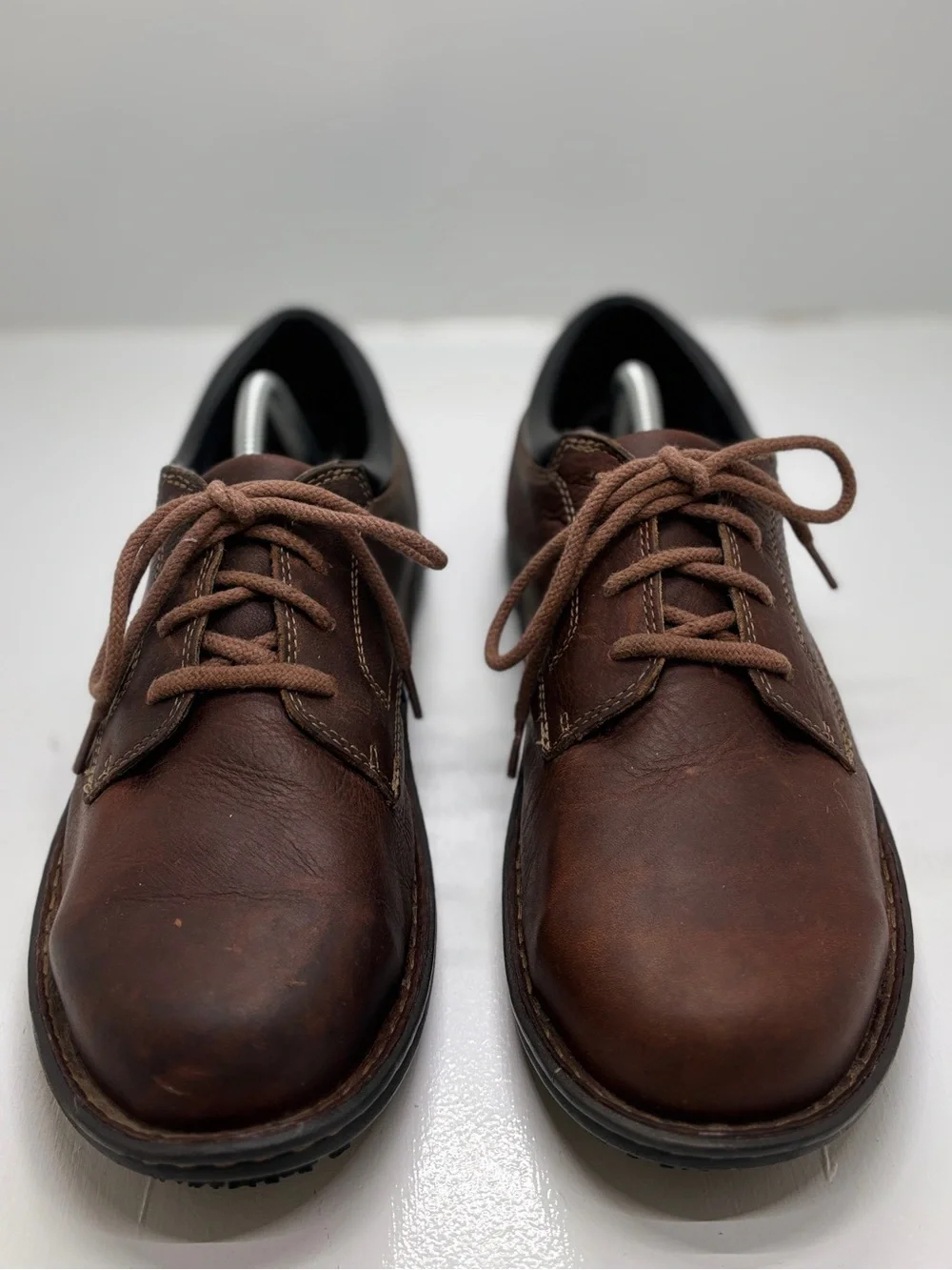 Timberland PRO 85590 Brown Leather Oxford Work Shoes Men's Size 10M Slip Resista